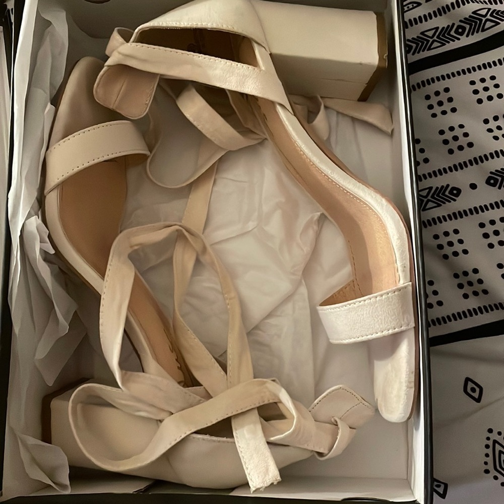 Lulus Airis Nude Suede Heels